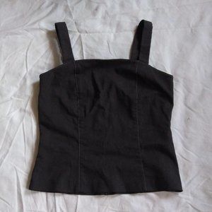 Dawn Joy gray dressy formal sleeveless blouse